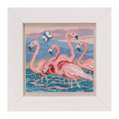 Набор для вышивания Mill Hill Flamingos MH141916 фото