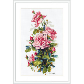 Набір для вишивання хрестиком Мережка Рожеві троянди К-155