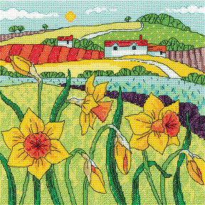 Набор для вышивания крестом Heritage Crafts Daffodil Landscape