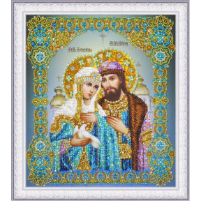 Набір для вишивання бісером Картини Бісером Ікона Святі Петро та Февронія Р-406