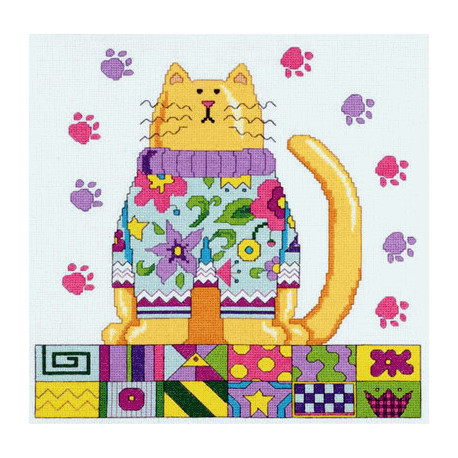 Набор для вышивания Janlynn 021-1034 Funky Cat фото