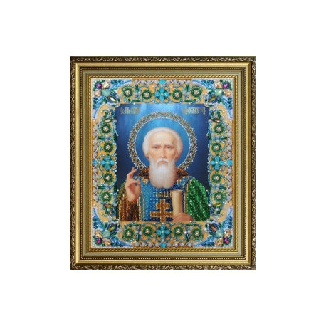 Набор для вышивания бисером Картины Бисером Икона Святой Сергий