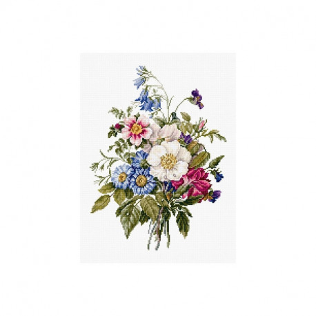 Набір для вишивання хрестиком Luca-S Букет літніх квітів BU4004