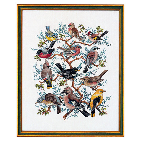 Набор для вышивания Eva Rosenstand Tree with birds 12-266 фото