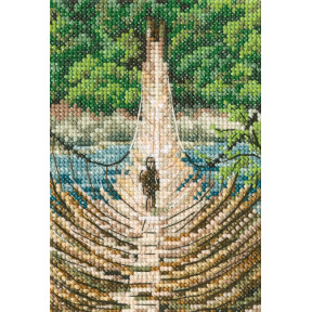Набор для вышивки RTO Подвесной бамбуковый мост на реке Сианг C311
