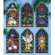 Набор для вышивания Design Works Peace on Earth Stained Glass