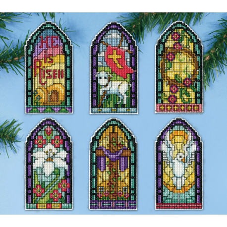 Набор для вышивания Design Works Easter Windows Stained Glass