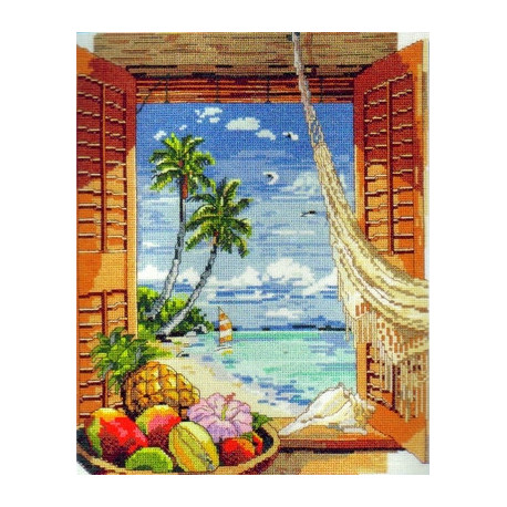 Набор для вышивания Janlynn 023-0382 Tropical Vacation Window