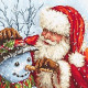 Набор для вышивания LETISTITCH Дед Мороз и Снеговик LETI 919