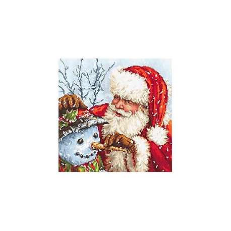 Набор для вышивания LETISTITCH Дед Мороз и Снеговик LETI 919
