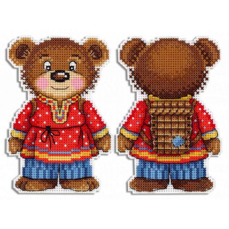 Набор для вышивки крестом МП Студия Косолапый медведь Р-474 фото