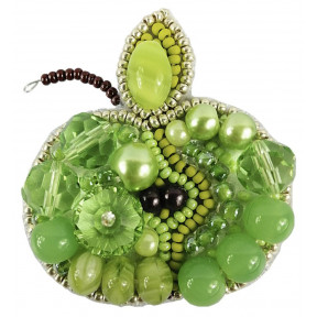 Набор для изготовления броши Crystal Art Зелёное яблоко БП-256