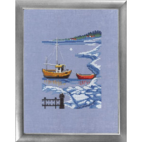 Набір для вишивання Permin (Boats in snow) 12-9163