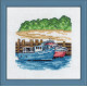Набор для вышивания Permin (Blue boats) 13-8117 фото