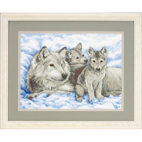 Набор для вышивания Dimensions Mother Wolf and Pups 13130 фото