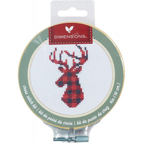 Набор для вышивания крестом Dimensions Plaid Deer 72-76048