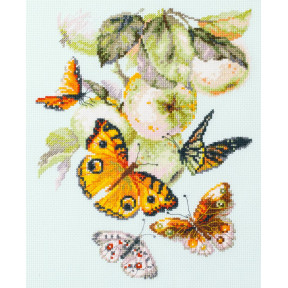Набор для вышивки крестом Чудесная игла "Бабочки на яблоне"