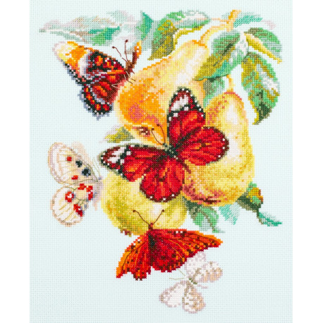 Набір для вишивання хрестиком Чудова голка Метелики на груші