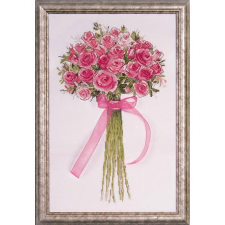 Набір для вишивання Design Works 2763 Roze Bouquet фото