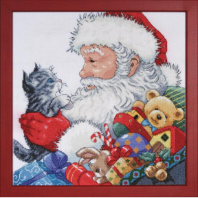 Набор для вышивания Design Works 5977 Santa With Kitten