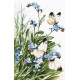 Набір для вишивання LETISTITCH Butterflies and bluebird flowers