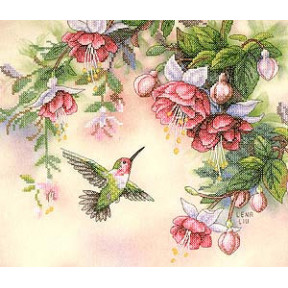 Набор для вышивания Dimensions  13139 Hummingbird and Fuchsias