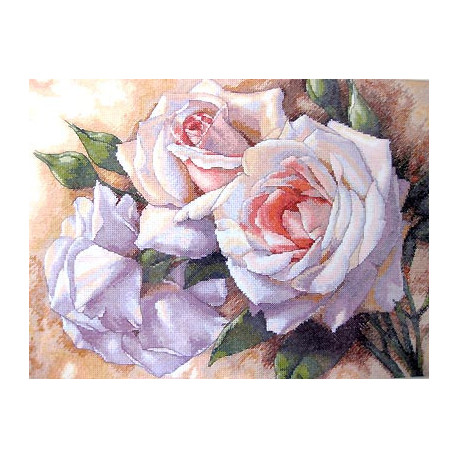 Набір для вишивки хрестиком Dimensions 35247 White Roses фото