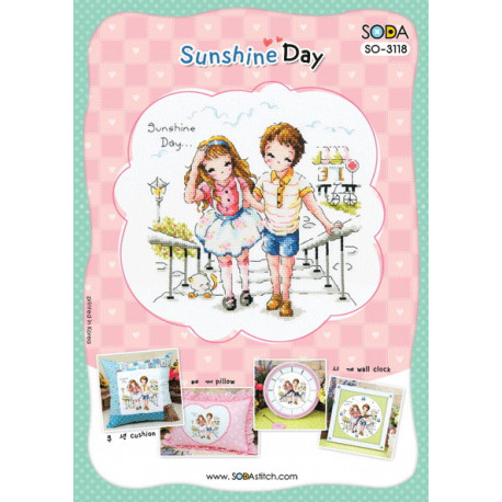 Схема для вышивки нитками крестиком Soda Stitch ''Sunshine