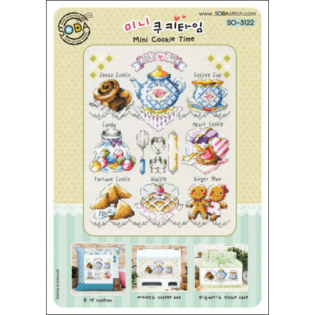 Схема для вышивки нитками крестиком Soda Stitch ''Mini Cookie