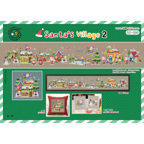 Схема для вишивки нитками хрестиком Soda Stitch Santas Village