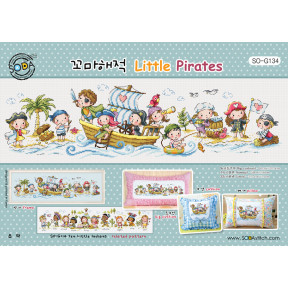 Схема для вышивки нитками крестиком Soda Stitch Little Pirates//Маленькие пираты SODA Stitch