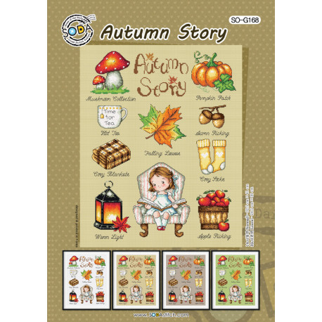 Схема для вишивки нитками хрестиком Soda Stitch Autumn Story