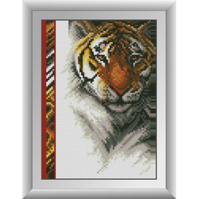 Набор для рисования камнями алмазная живопись Dream Art Королевский тигр (квадратные, полная) 30254D