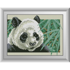 Набор для рисования камнями алмазная живопись Dream Art Панда в бамбуковой роще (квадратные, полная) 30374D