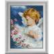 Набір для малювання каменями алмазний живопис Dream Art Ангел з квітами (квадратні, повна) 30378D