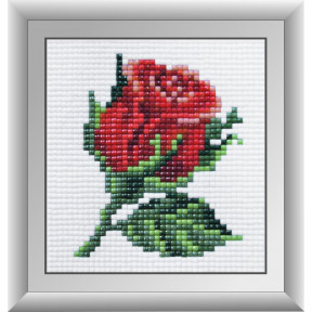 Набір для малювання каменями алмазний живопис Dream Art Червона трояндочка (квадратні, повна) 30432D
