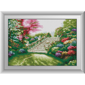 Набор для рисования камнями алмазная живопись Dream Art Садовая лестница (квадратные, полная) 30791D