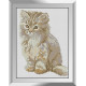 Набор для рисования камнями алмазная живопись Dream Art Пушистый котенок (квадратные, полная) 31386D