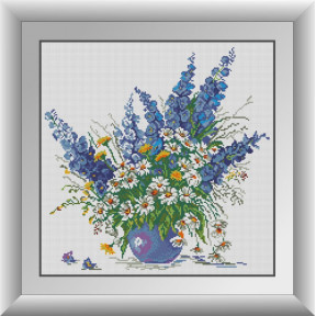 Набор для рисования камнями алмазная живопись Dream Art Колокольчики (квадратные, полная) 30936D