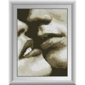 Набор для рисования камнями алмазная живопись Dream Art Поцелуй (квадратные, полная) 31005D
