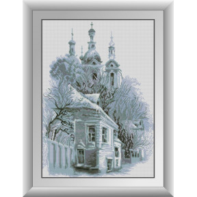Набір для малювання каменями алмазний живопис Dream Art Засніжена церква (квадратні, повна) 31022D