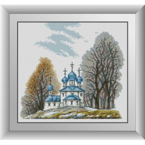 Набір для малювання каменями алмазний живопис Dream Art Біла церква (квадратні, повна) 31038D
