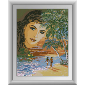 Набір для малювання каменями алмазний живопис Dream Art Райський острів (квадратні, повна) 31045D