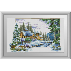 Набір для малювання каменями алмазний живопис Dream Art Зимова стежка (квадратні, повна) 31055D