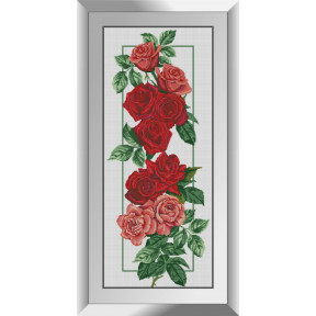 Набір для малювання каменями алмазний живопис Dream Art Троянди (панель) (квадратні, повна) 31068D