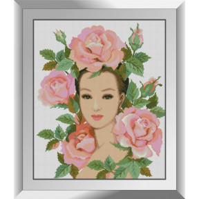 Набір для малювання каменями алмазний живопис Dream Art Королева троянд (квадратні, повна) 31101D