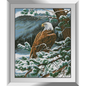Набір для малювання каменями алмазний живопис Dream Art Гірський орел (квадратні, повна) 31106D