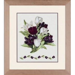 Набір для вишивання Lanarte L34840 Black tulips фото