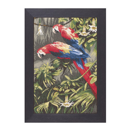 Набор для вышивания L38001А Parrots, jewels of the forest фото