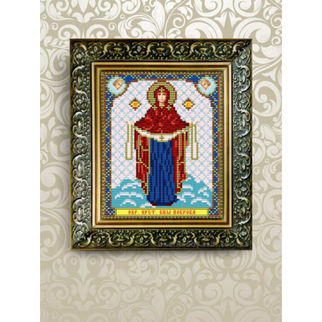 Схема на ткани для вышивания бисером ArtSolo Богородица Покрова